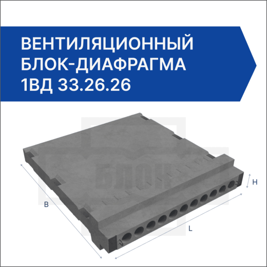Вентиляционный блок-диафрагма 1ВД 33.26.26