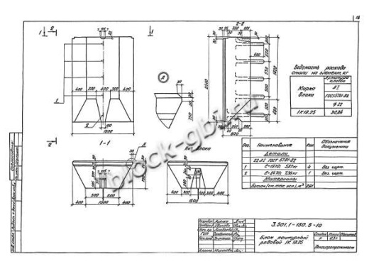 Блок контурный рядовой 1К12.25