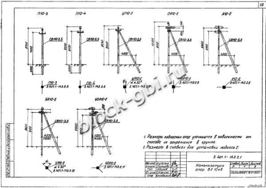 Угловая промежуточная опора УП10-2 Угловая промежуточная опора УП10-2