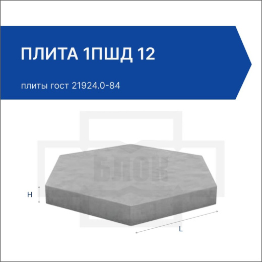 Плита 1ПШД 12 Плита 1ПШД 12