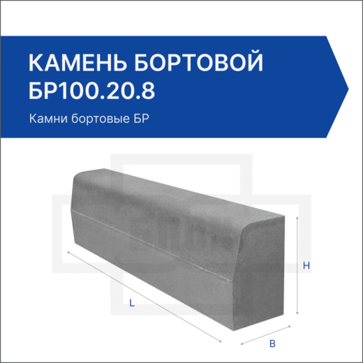 Камень бортовой БР100.20.8